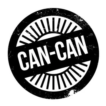 Famous dance style, Can-Can stamp Stock Illustration