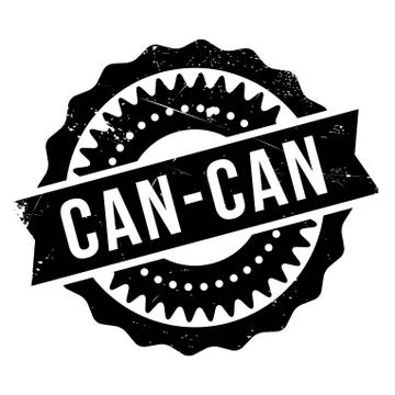 Famous dance style, Can-Can stamp Stock Illustration
