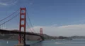 Famous Destination Golden Gate Bridge, San Francisco Bay, Boat Ship Cars Traffic HD Footage