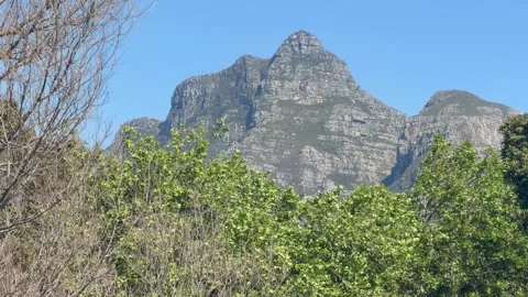 Famous Devil’s Peak in Cape Town Stock Footage 346612623