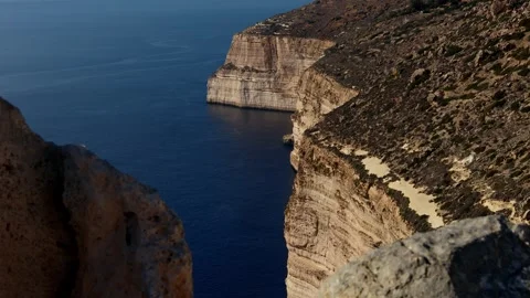 The famous dingli cliffs of malta 4k 25fps video Stock Footage 291718890