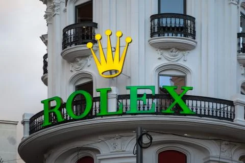 Famous Edificio Grassy building with the Rolex logo Fotos de archivo