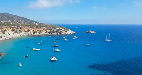 Famous, empty and beautiful beach, in summer very popular, sandy coast have Video stock 142516965