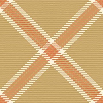 Famous fabric check pattern, orange seamless textile plaid. Living room vec.. Illustrazione stock