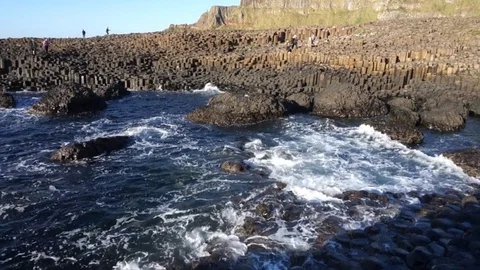 The famous Giant's Causeway Stock Footage