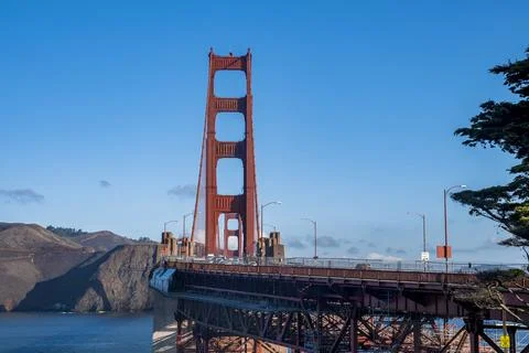 Famous Golden Gate Bridge in San Francisco, USA. Stock Photos