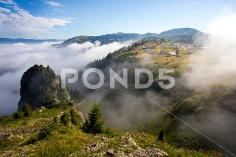 The famous Hidirlik Hill in Trabzon's Akcaabat district. Stock Photos