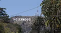 Famous Hollywood Sign World Known American Landmark Los Angeles Blue Sky Day USA HD Footage