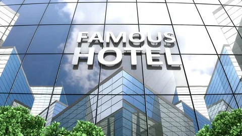 A famous hotel building cloud time lapse 動画素材 104532134