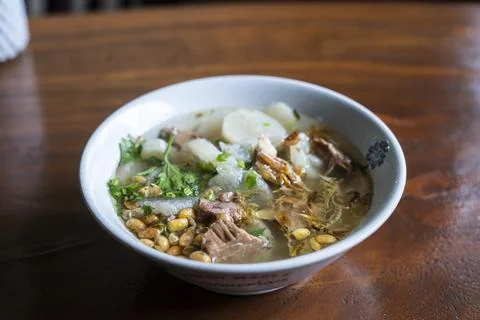 The famous Indonesian Soto from West Java namely is soto bandung Stock-Fotos
