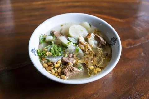 The famous Indonesian Soto from West Java namely is soto bandung Fotos Stock