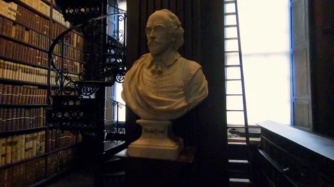 The famous interior view of the Book of Kells of Trinity College in Dublin Ir 스톡 동영상 108857404