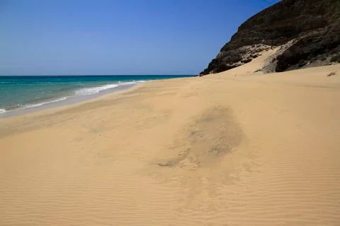 The famous lagoon in Risco El Paso at Playas de Sotavento, Fuerteventura Фото