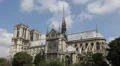 Famous Landmark Iconic Symbol Notre Dame Cathedral Paris France Religious Sunny HD Footage