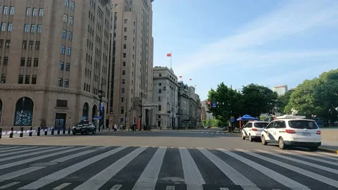 Famous landmarks in Shanghai under lockdown Stock Footage 195989012