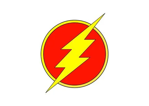 The famous logo of Flash from DC comics イラスト素材