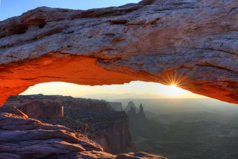 Famous mesa arch Stock Photos