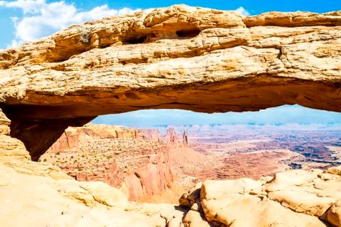 Famous mesa arch Stock Photos