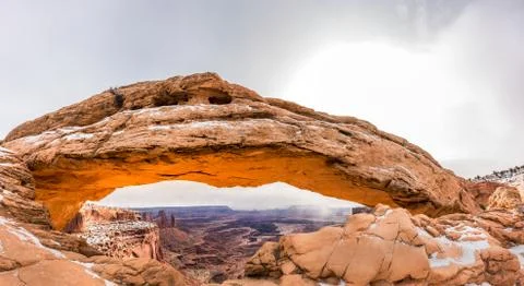 Famous Mesa Arch Stock Photos