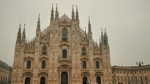 The famous Milan Cathedral 1 edit Stock Footage 345090673