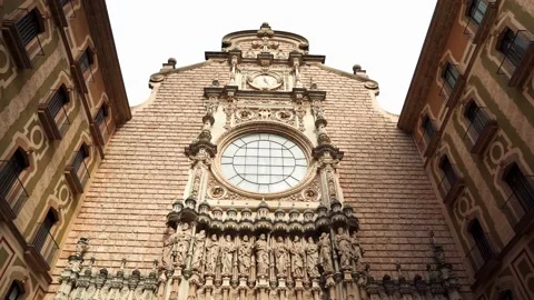 The famous monastery of Montserrat Stock Footage 172391644