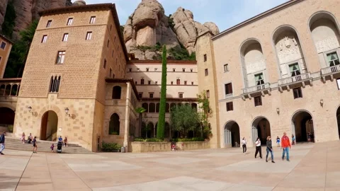 The famous monastery of Montserrat Video stock 172392048