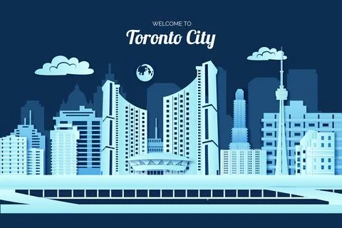 Famous monuments of world countries in the night Stock Illustration