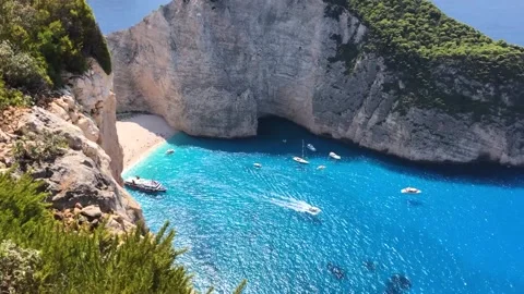 Famous Navagio Beach Stock Footage 171424831