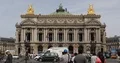 Famous Opera Garnier in City Centre of Paris with Car Traffic and Tourist People 4k or 4k+ Resolution