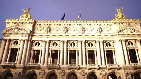 Famous Opera Garnier of Paris Stock Footage 45122144