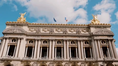 Famous Opera Garnier in Paris Stock Footage 113496552