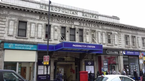 Famous Paddington Station in London Stock Footage
