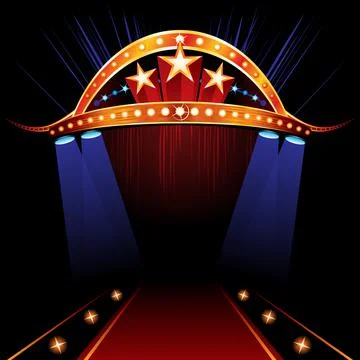 Famous Red Carpet Stock Illustration