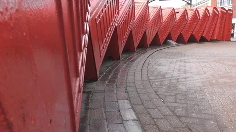 Famous red phone booths. Stock Footage