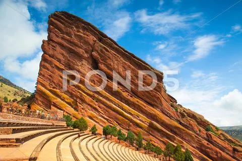 Famous red rocks amphitheater in denver Stock Photos