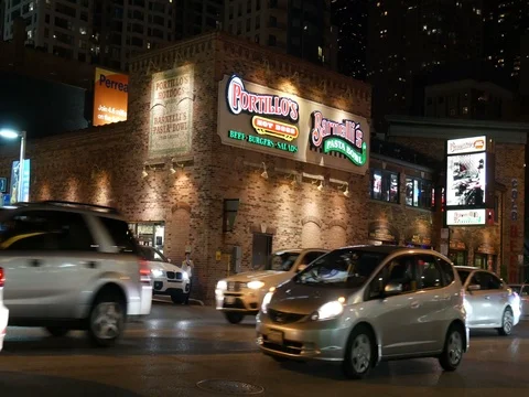 Famous restaurant serving Chicago styled food Portillo's Restaurants Stock Footage 78074667