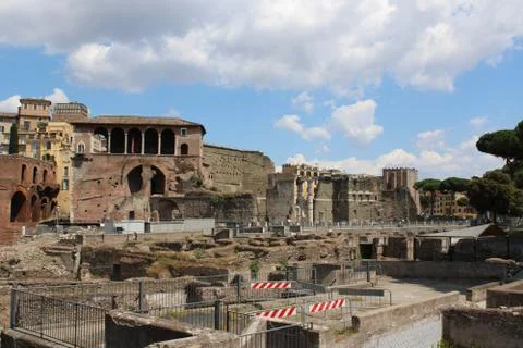 Famous roman forums in rome city center italy Stock Photos