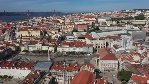 Famous Rossio Square Video stock 204977687