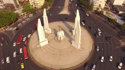 Famous roundabound in Thailand Stock Footage 83664605