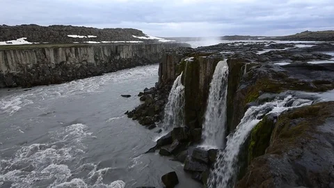 Famous Selfoss waterfall, Stock Footage 82272558