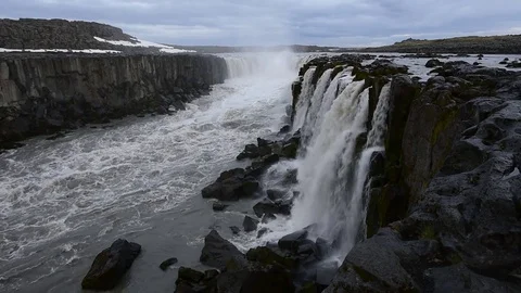 Famous Selfoss waterfall, Stock-Footage 82308055