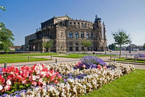 The famous Semperoper in Dresden Foto stock