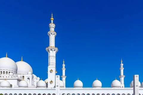 Famous Sheikh Zayed grand mosque in Abu Dhabi, United Arab Emirates Stock Photos