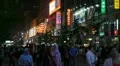 Famous Shopping Silver Street in Beijing, China, Neon Lights by night, Shoppers HD Footage