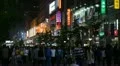 Famous Shopping Silver Street in Beijing, China, Neon Lights by night, Shoppers HD Footage