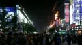 Famous Shopping Silver Street in Beijing, China, Neon Lights by night time lapse HD Footage