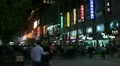 Famous Shopping Silver Street in Beijing, China, Neon Lights by night time lapse HD Footage