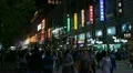 Famous Shopping Silver Street in Beijing, China, Neon Lights by night, Shoppers HD Footage