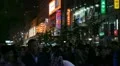 Famous Shopping Silver Street in Beijing, China, Neon Lights by night, Shoppers HD Footage