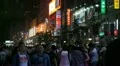 Famous Shopping Silver Street in Beijing, China, Neon Lights by night, Shoppers HD Footage